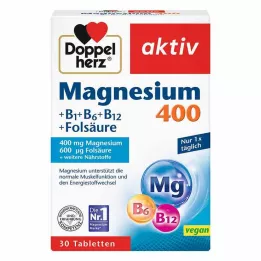 DOPPELHERZ Comprimidos de magnesio de 400 mg, 30 uds