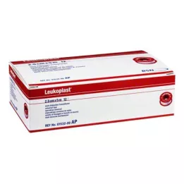 LEUKOPLAST 2,5 cm x 5 m, 12 piezas