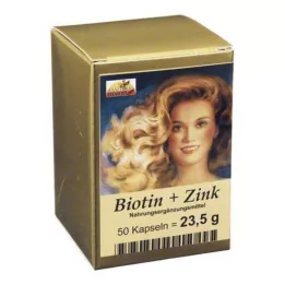 BIOTIN PLUS Cápsulas para el cabello de zinc, 50 pz