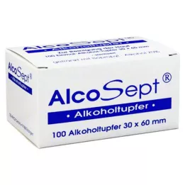 ALKOHOLTUPFER Alcosept, 100 uds