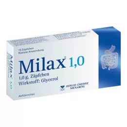 MILAX 1.0 supositorios, 10 uds