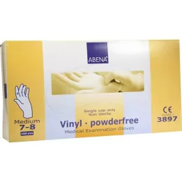 VINYL Guantes sin polvo azul medio, 100 pz