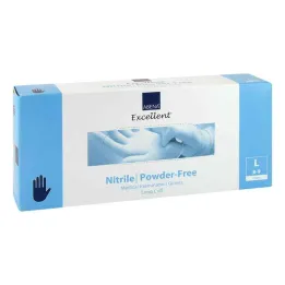 Guantes de nitrilo sin polvo x-long grandes, 100 piezas