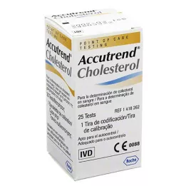 ACCUTREND Tiras reactivas para medir el colesterol, 25 uds