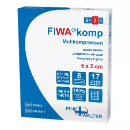 MULLKOMPRESSEN 5x5 cm estéril de 8 vías, 5X2 uds