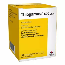 THIOGAMMA 600 comprimidos recubiertos con película orales, 100 uds