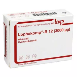 LOPHAKOMP Solución inyectable de vitamina B12 3000 μg, 10 x 2 ml