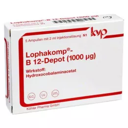 LOPHAKOMP Solución inyectable B 12 Depot 1000 μg, 5X2 ml