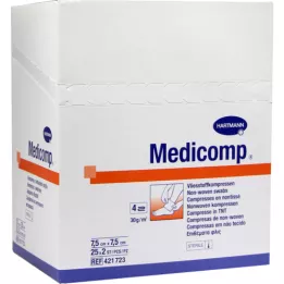 Medicomp compresa 7,5x7,5 cm estéril, 25x2 pz