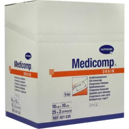 Drenaje de medicamentos compresas de 10x10 cm estéril, 25x2 pz