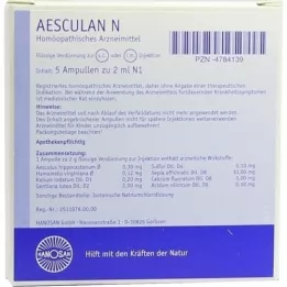 AESCULAN n ampolas, 5x2 ml