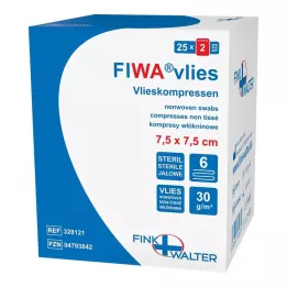 VLIESKOMPRESSEN 7,5 x 7,5 cm, estéril, 6 unidades, 25 x 2 uds