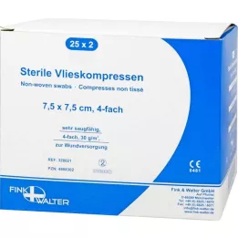 VLIESKOMPRESSEN 7,5 x 7,5 cm, estéril, 4 capas, 25 x 2 uds