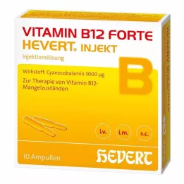 VITAMIN B12 HEVERT forte Injekt ampollas, 10X2 ml