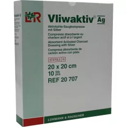 VLIWAKTIV AG Comp. de succión de carbón activado con plata 20x20 cm, 10 uds