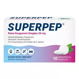 SUPERPEP Chicles de viaje grageas 20 mg, 10 uds