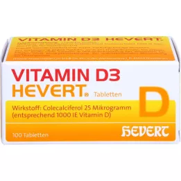 VITAMIN D3 HEVERT tabletas, 100 uds