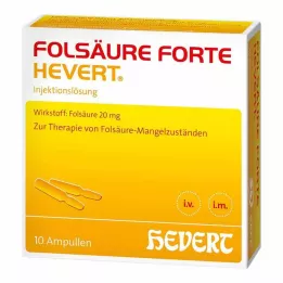 FOLSÄURE HEVERT Ampollas forte, 10X2 ml