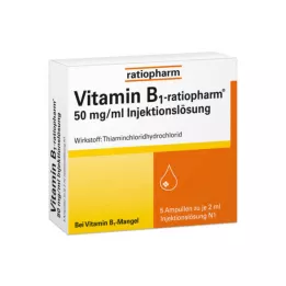 VITAMIN B1-RATIOPHARM Ampollas inyectables de 50 mg/ml, 5 x 2 ml