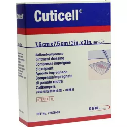 CUTICELL Compresas de pomada 7,5x7,5 cm, 50 uds