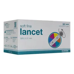 Lancetas de color fino Klinion Soft 30 g, 210 piezas