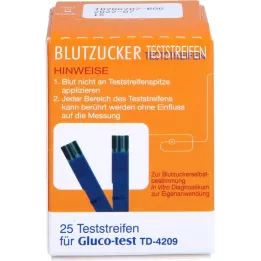 Prueba del gluco de prueba de sangre, 25 pz