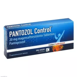 PANTOZOL Comprimidos gastrorresistentes Control 20 mg, 7 uds