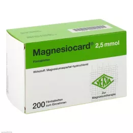 MAGNESIOCARD Comprimidos recubiertos con película de 2,5 mmol, 200 uds