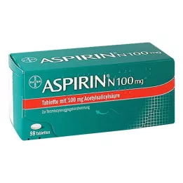 ASPIRIN N 100 mg tabletas, 98 pz
