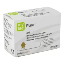 MYLIFE Tiras reactivas para medir el nivel de azúcar en sangre Pura, 50 unidades
