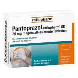 PANTOPRAZOL-ratiopharm SK Comprimidos gastrorresistentes de 20 mg, 7 uds