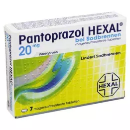 PANTOPRAZOL HEXAL b.Comprimidos gastrorresistentes para la acidez estomacal, 7 uds