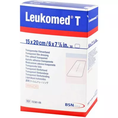 LEUKOMED Apósitos estériles transparentes 15x20 cm, 50 uds