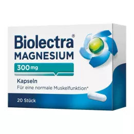 BIOLECTRA Cápsulas de magnesio de 300 mg, 20 uds