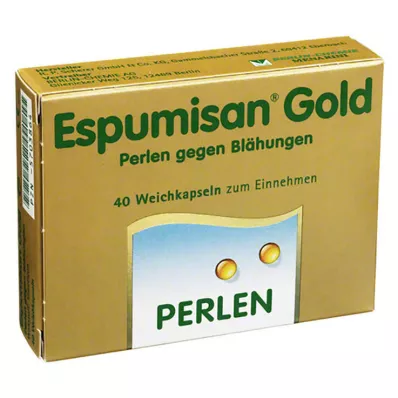 ESPUMISAN Perlas de oro contra flatulencias, 40 uds