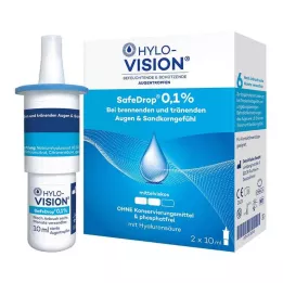 HYLO-VISION Gotas oftálmicas SafeDrop 0,1 %, 2 x 10 ml