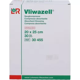 VLIWAZELL Compresas absorbentes estériles 20x25 cm, 30 uds