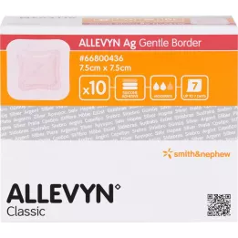 ALLEVYN Vendaje Ag Gentle Border 7,5x7,5 cm, 10 pz