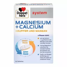 DOPPELHERZ Tablas del sistema magnesio+calcio+cobre+manganeso, 60 uds