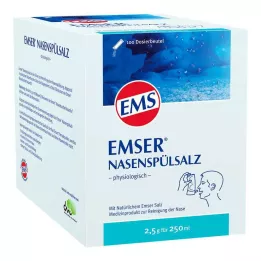 EMSER Sal fisiológica para enjuague nasal, frasco de 100 uds
