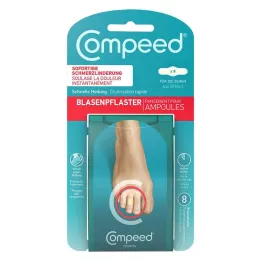 COMPEED Apósitos para ampollas en los dedos de los pies, 8 piezas