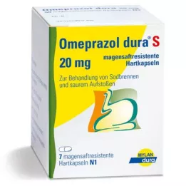OMEPRAZOL dura S 20 mg cápsulas duras gastrorresistentes, 7 uds