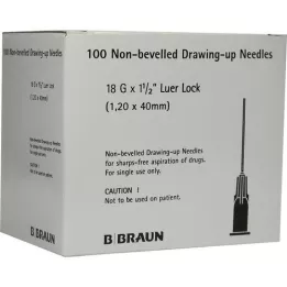 STERICAN Cánulas 18 Gx1 1/2 1.1x40 romas, 100 uds