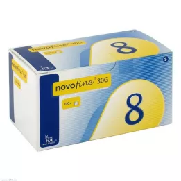 NOVOFINE 8 cánulas 0,30x8 mm, 100 uds
