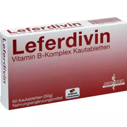 LEFERDIVIN Tabletas masticables de complejo de vitamina B, 60 uds