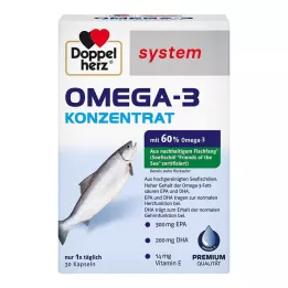 DOPPELHERZ Cápsulas del sistema concentrado de Omega-3, 30 uds