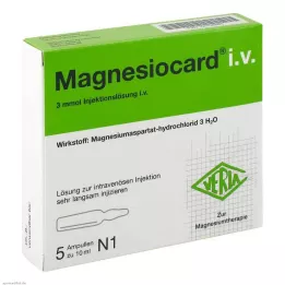MAGNESIOCARD vía intravenosa. Solución inyectable, 5x10 ml
