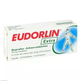 EUDORLIN Pastillas de ibuprofeno para aliviar el dolor, 20 uds