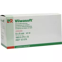 VLIWASOFT Compresas de tela no tejida 5x5 cm estériles 4l., 150 uds