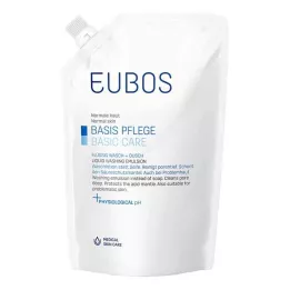 EUBOS FLÜSSIG Botella de recambio azul sin perfume, 400 ml